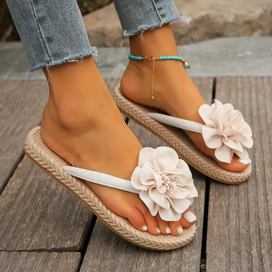 Women's Evelyn floral flip-flops