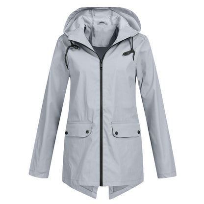 Waterproof Ladies Zip Up Parka Coat