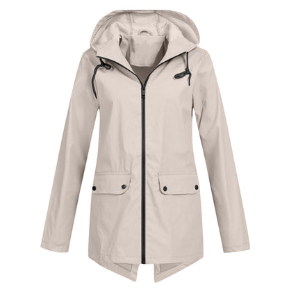 Waterproof Ladies Zip Up Parka Coat