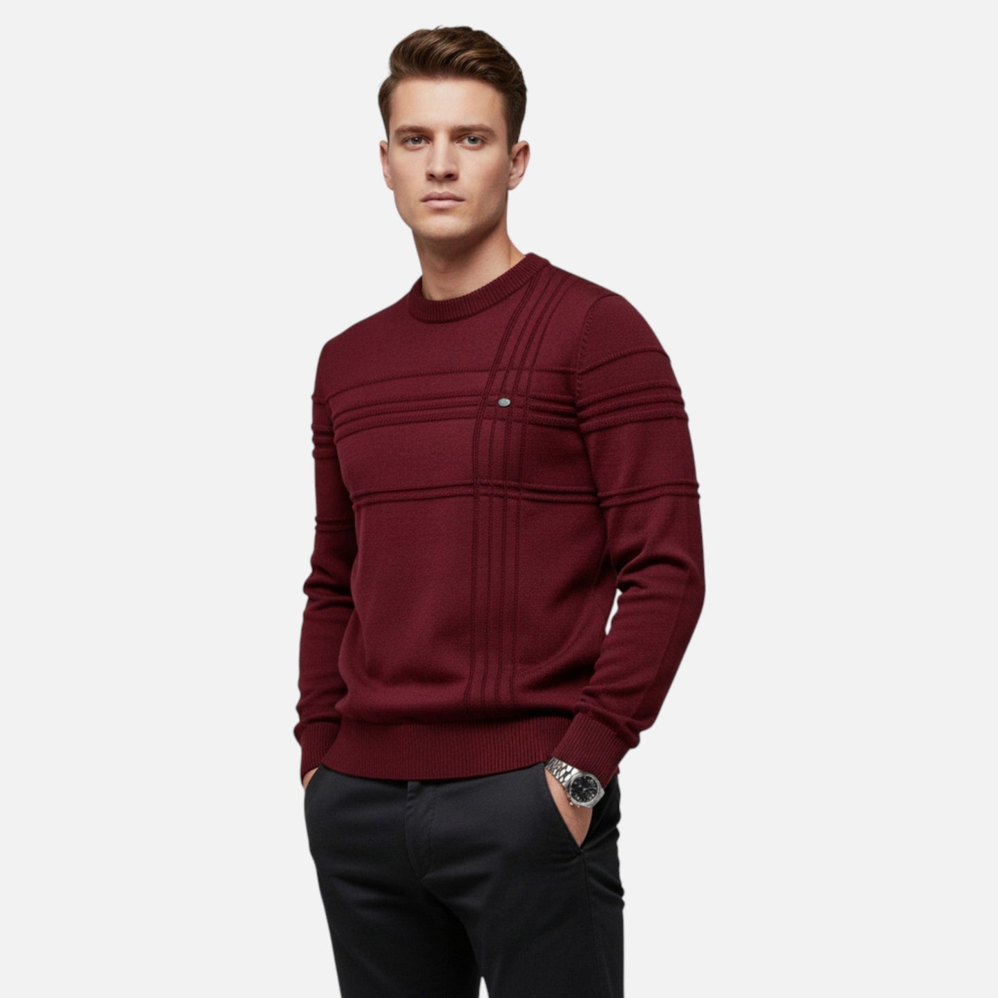 Ancienne Monde | Classic Men's Striped Sweater in Soft Cotton