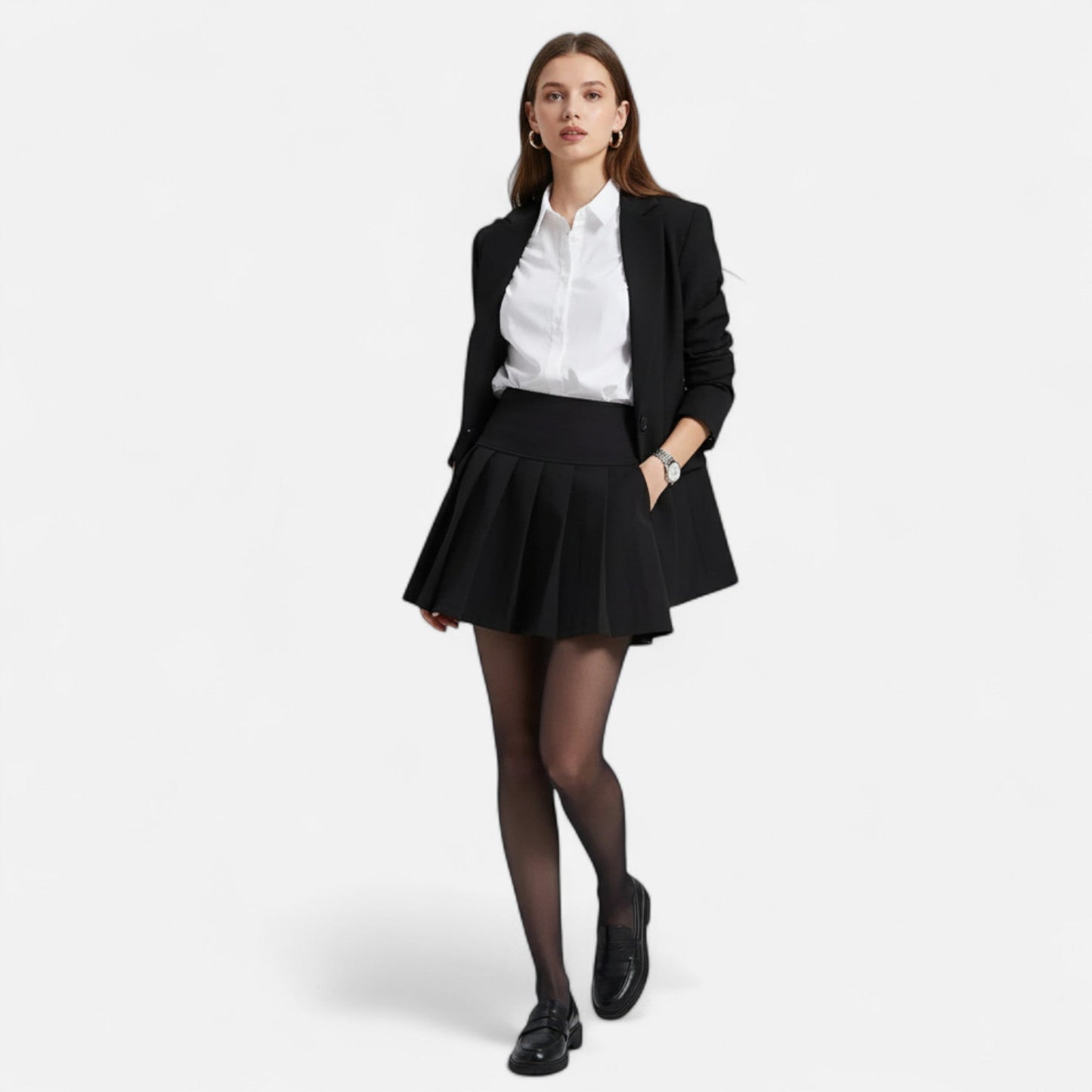Ancient World | Elegant High Waist Pleated Women's Skirt