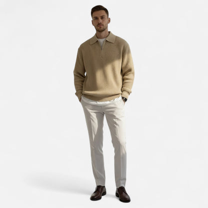 Ancient World | Men's Half-Zip Vintage Premium Knit Sweater