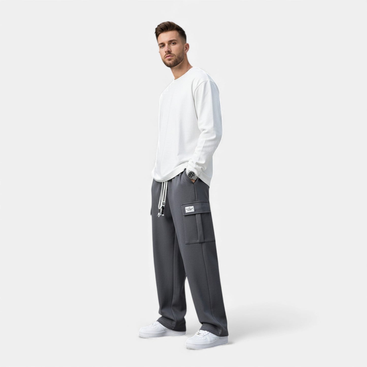 Ancient World | Men's Cargo Jogger Pants – Loose Fit Casual Streetwear