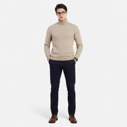 Ancient World | Men's Solid Knit Turtleneck Sweater