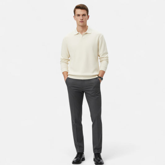 Ancient World | Men's Long Sleeve Polo Heritage Style
