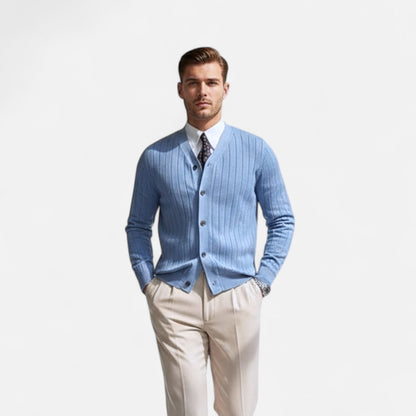 Ancient World | Men's V-Neck Elegant Knit Cardigan