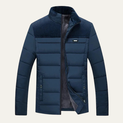 Warm Men's Padded Puffer Zip Jacket