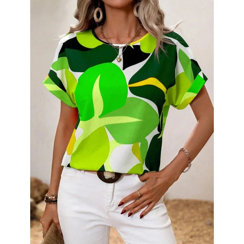 Geometric Pattern T-Shirt Woman