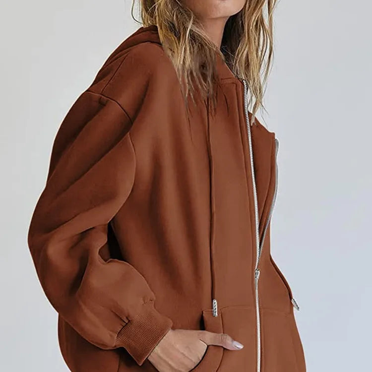 Women's Hoodie Zip-Up Sweatshirt
