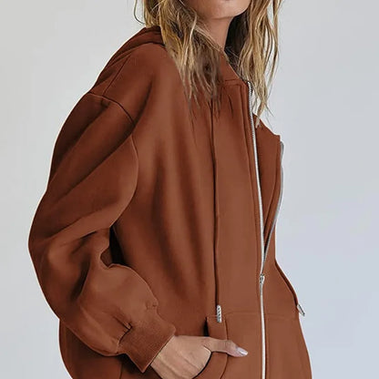 Women's Hoodie Zip-Up Sweatshirt