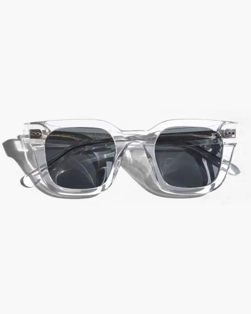 Caleb – Retro Square Sunglasses for Men with UV Protection Transparent
