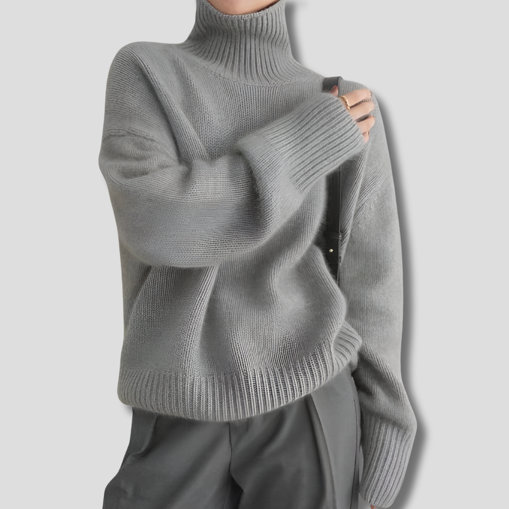 Warm High Neck Women's Thick Winter Sweater - Olytrend