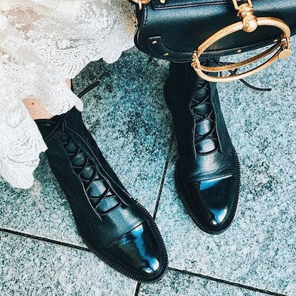 Chic Cozy Leather Ankle Boots