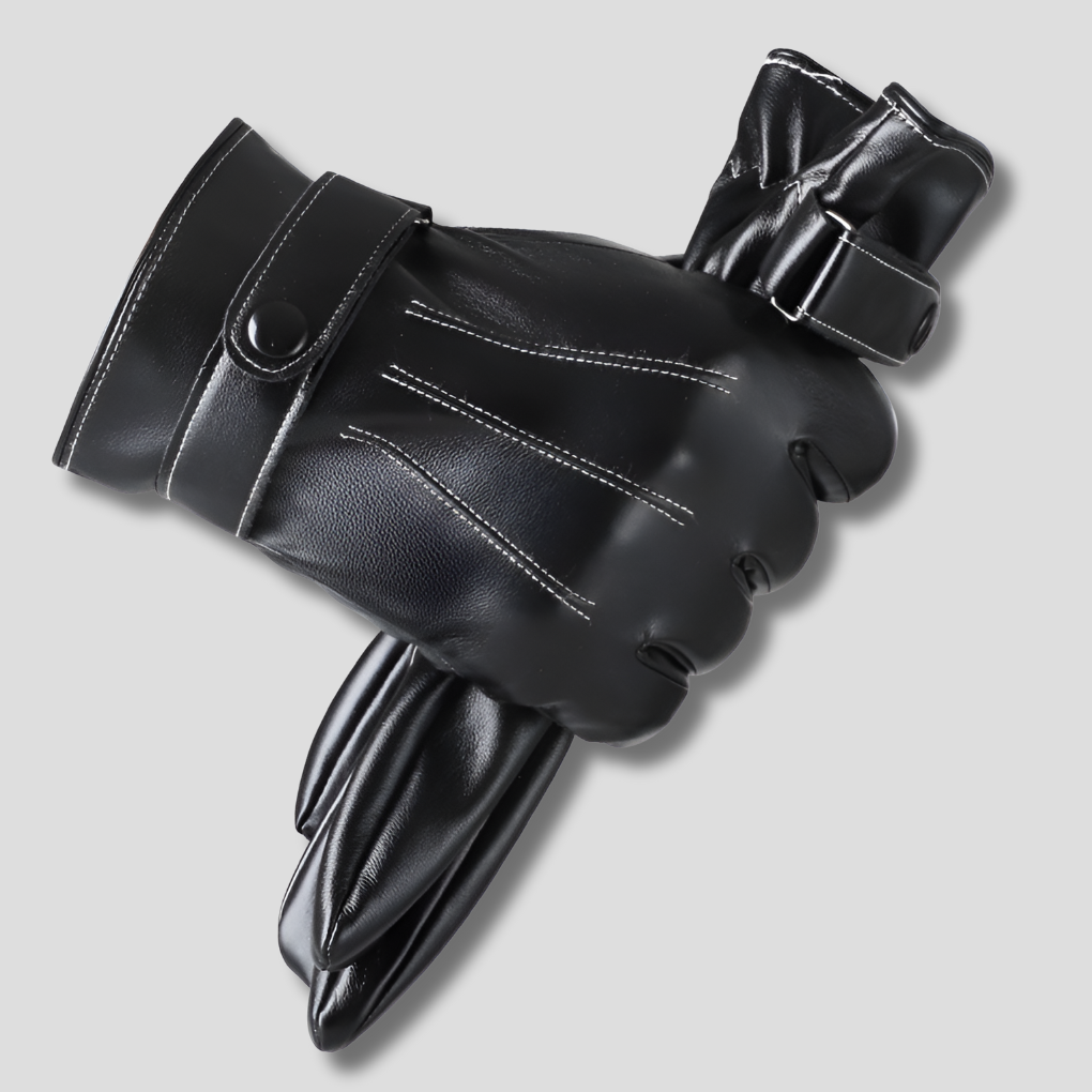Warm Waterproof Leather Gloves - Olytrend
