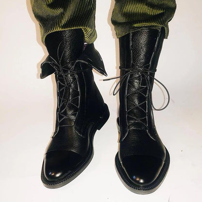 Chic Cozy Leather Ankle Boots