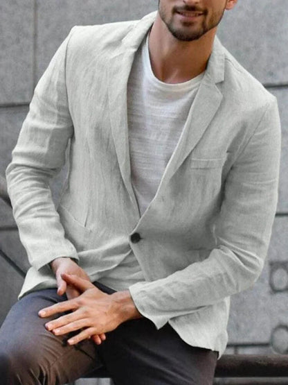 Trendy linen blazer for the modern man