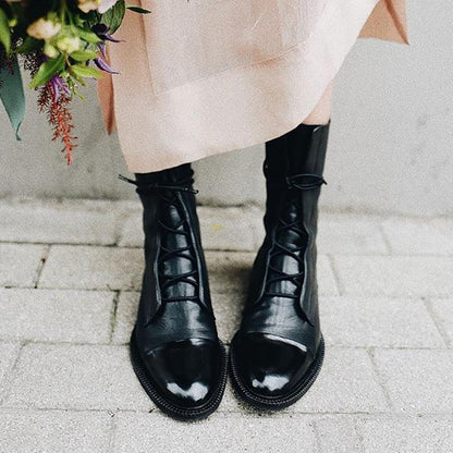 Chic Cozy Leather Ankle Boots
