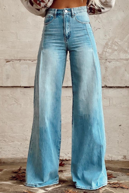 Women’s Vintage Boho Wide Leg Jeans | Stylish