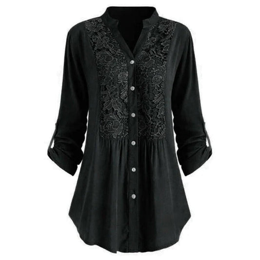Beautiful Floral Lace Women's Blouse - Olytrend