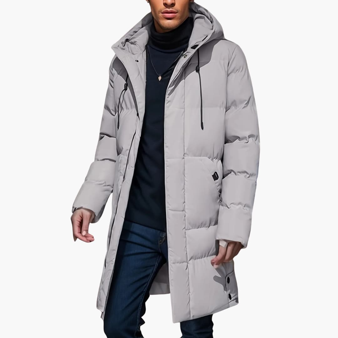 Warm Waterproof Parka for Men with Adjustable Hood