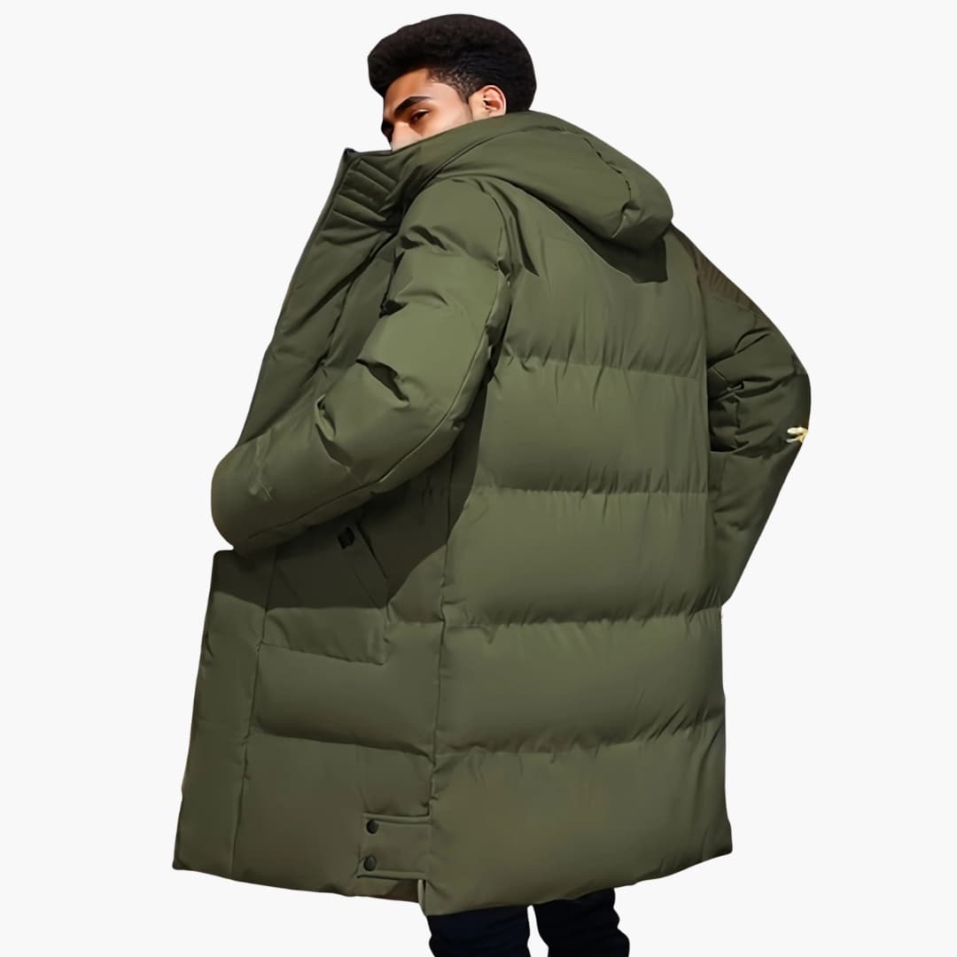 Warm Waterproof Parka for Men with Adjustable Hood