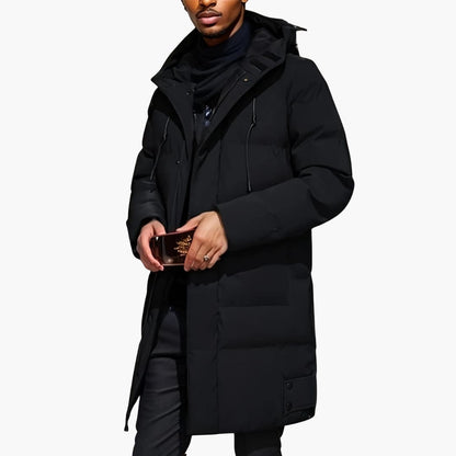 Waterproof Men's Parka Coat with Hood and Zip