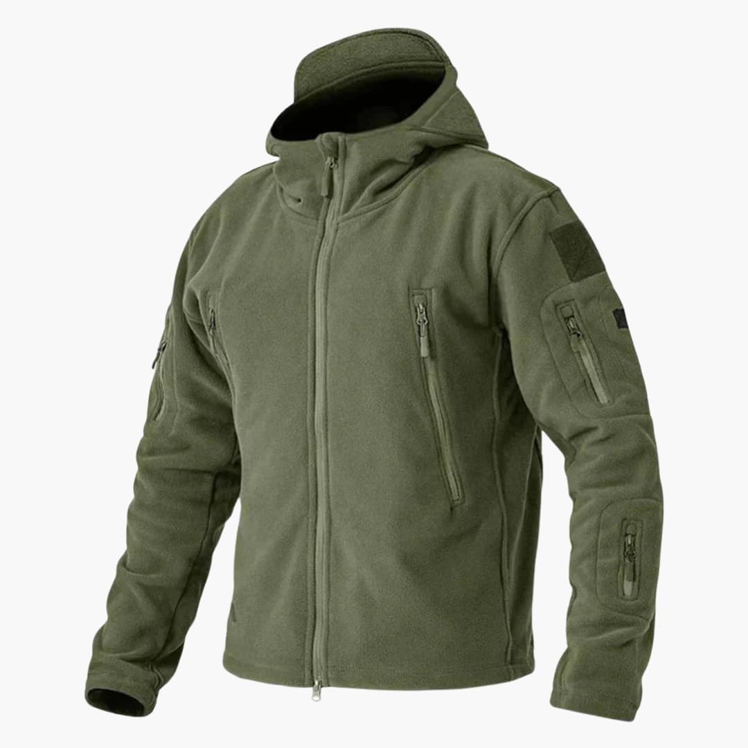 Warm Mens Multi Pocket Fleece Coat