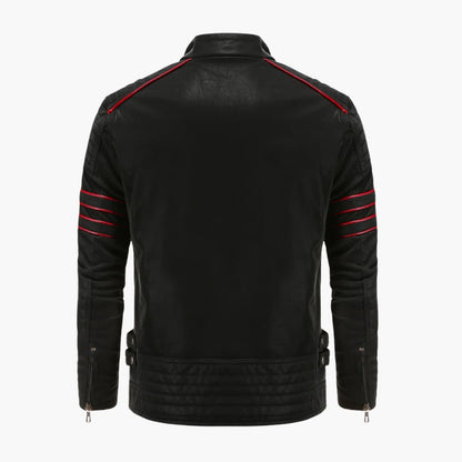 Waterproof Zip Up Mens Jacket with Shoulder Stripes