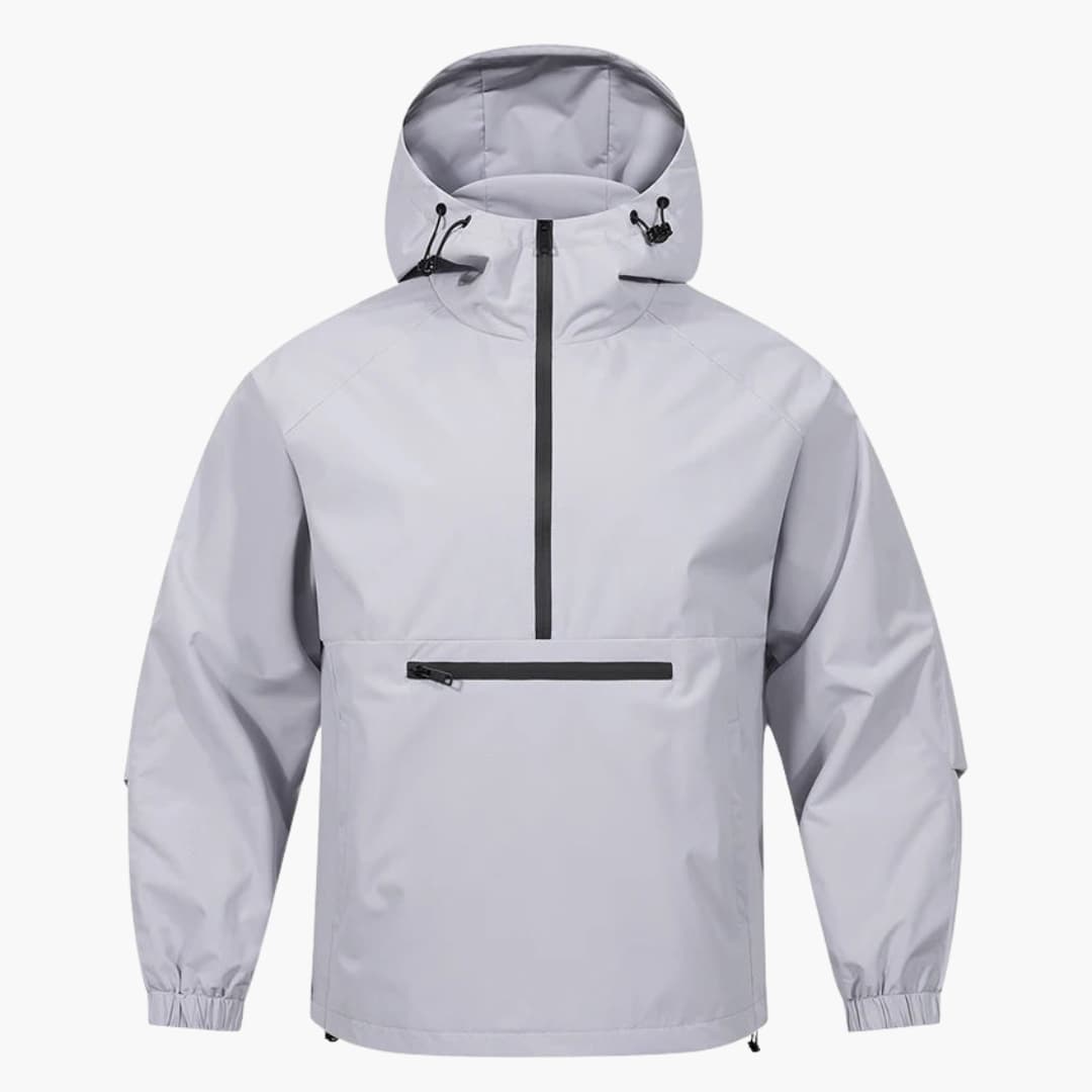 Waterproof Men's Parka with Zip Pocket