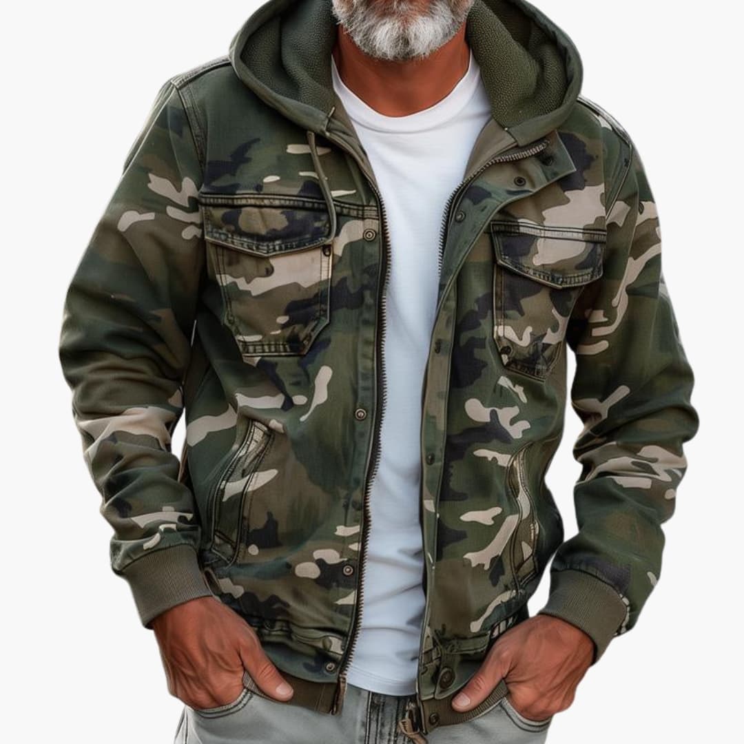 Camouflage Hoodie for Men Outdoor Jacket - Olytrend