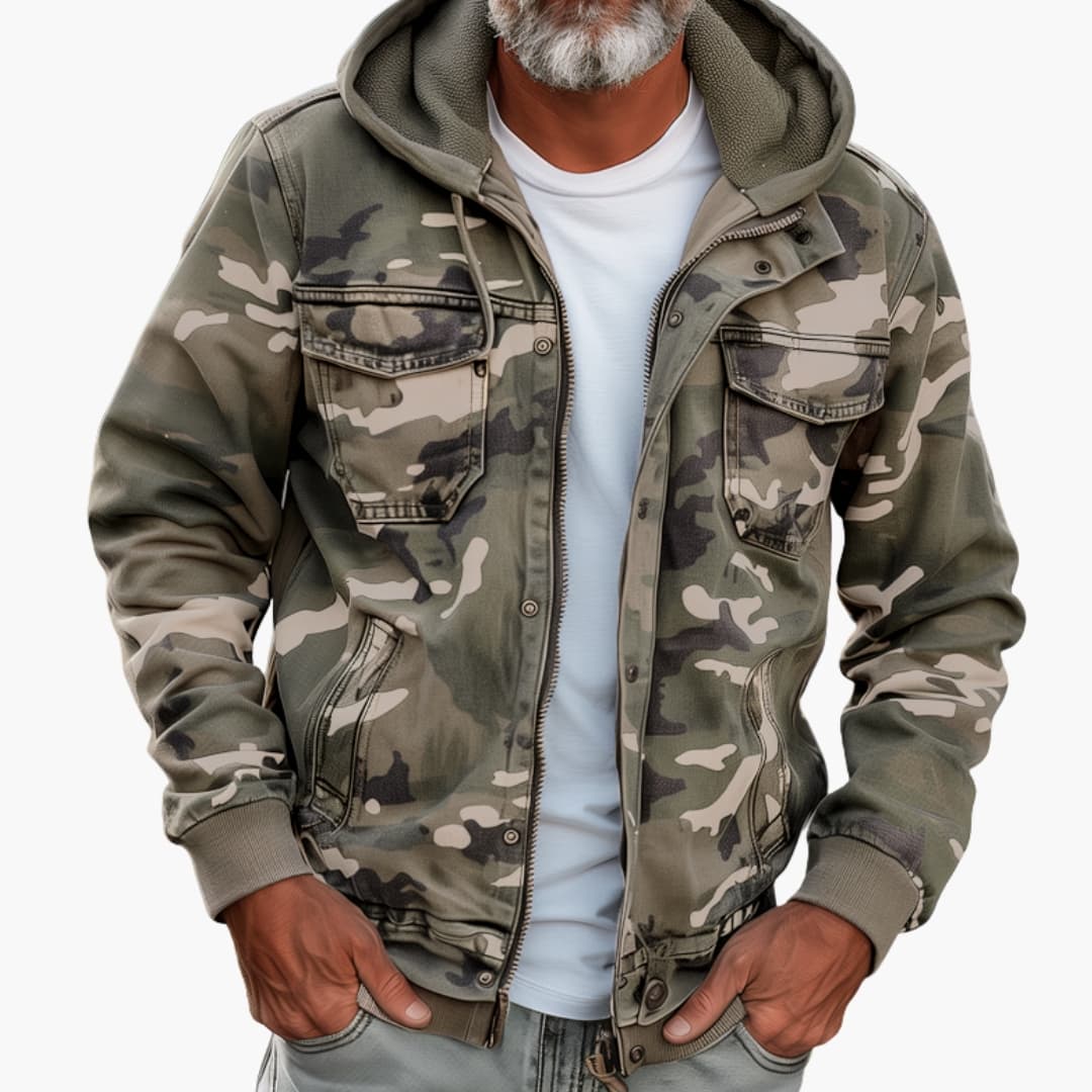 Camouflage Hoodie for Men Outdoor Jacket