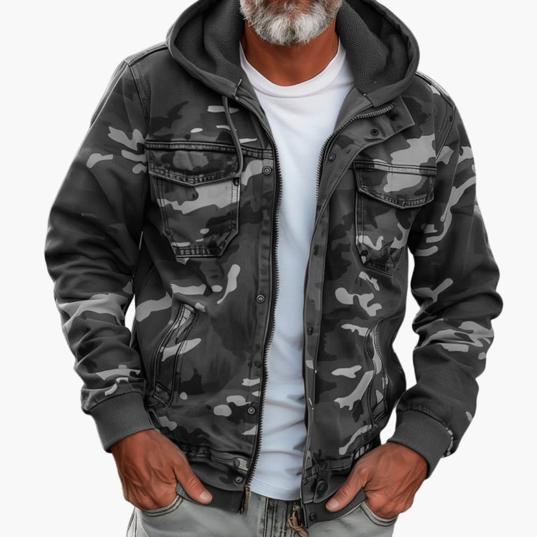 Camouflage Hoodie for Men Outdoor Jacket