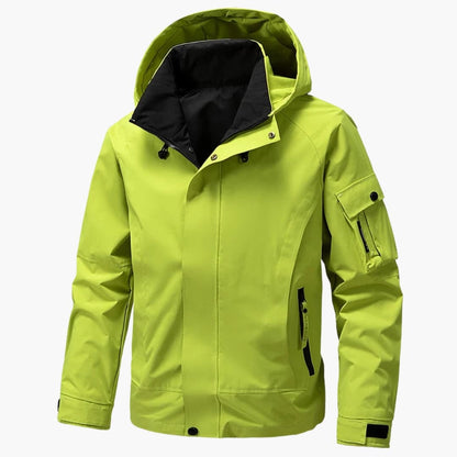 Waterproof Hooded Zip Up Mens Jacket with Pockets - Olytrend