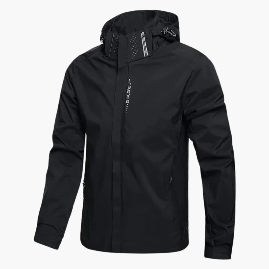 Waterproof Hoodie Jacket with Zip Pockets