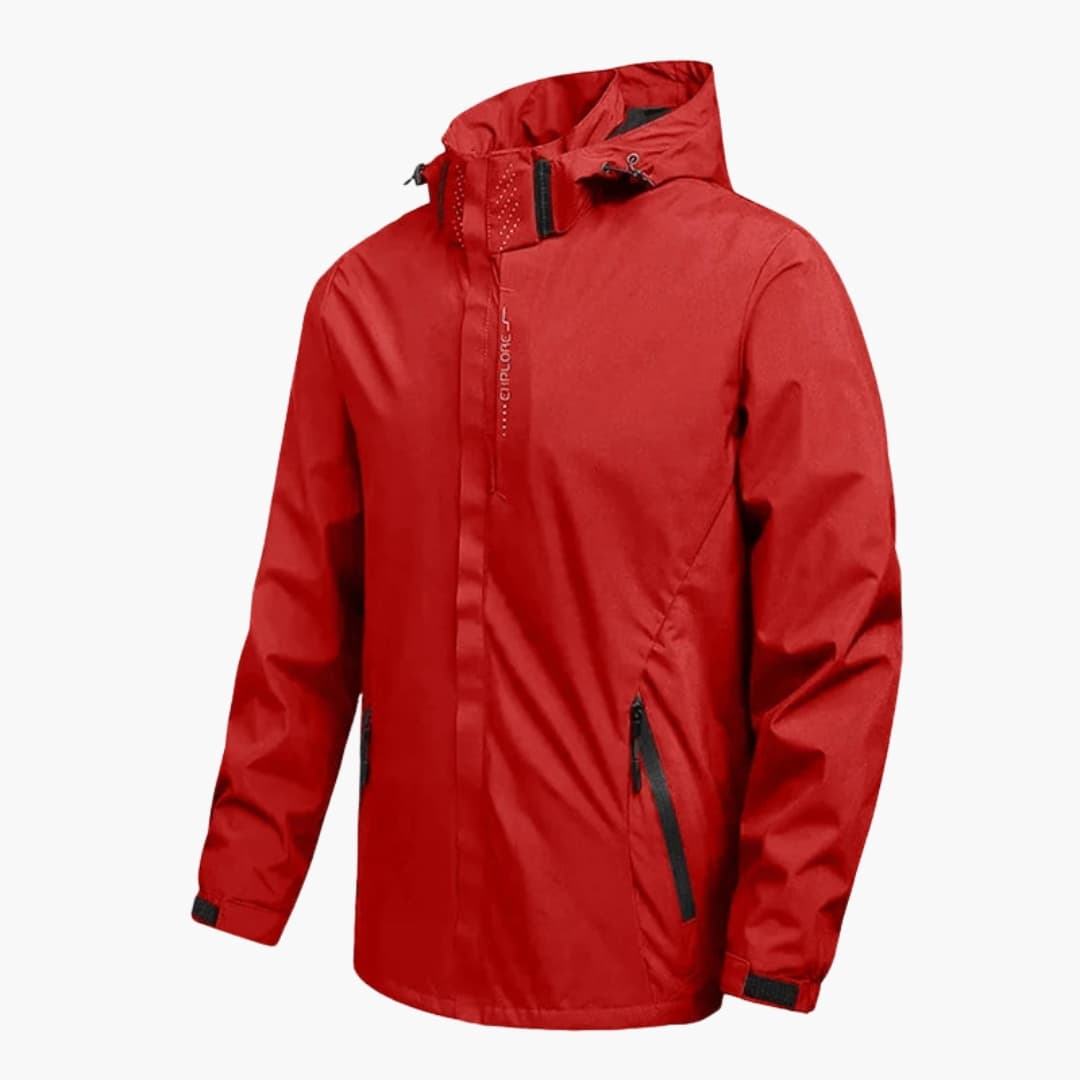 Waterproof Hoodie Jacket with Zip Pockets - Olytrend
