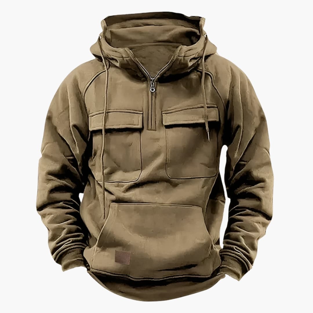 Casual Zip Up Hooded Sweatshirt with Pockets