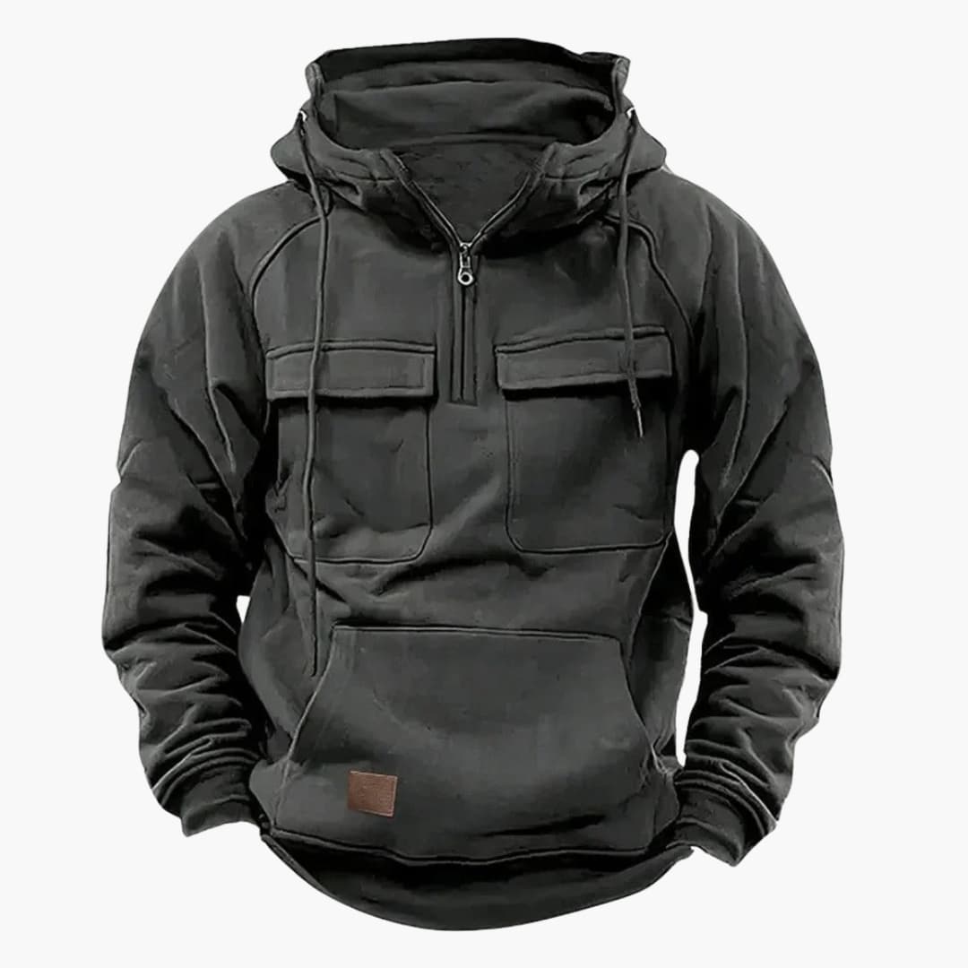 Casual Zip Up Hooded Sweatshirt with Pockets