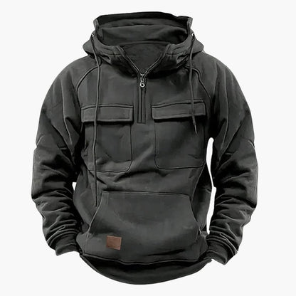 Casual Zip Up Hooded Sweatshirt with Pockets
