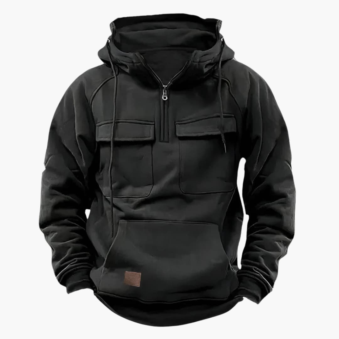 Casual Zip Up Hooded Sweatshirt with Pockets