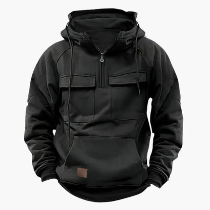 Casual Zip Up Hooded Sweatshirt with Pockets