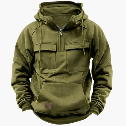 Casual Zip Up Hooded Sweatshirt with Pockets