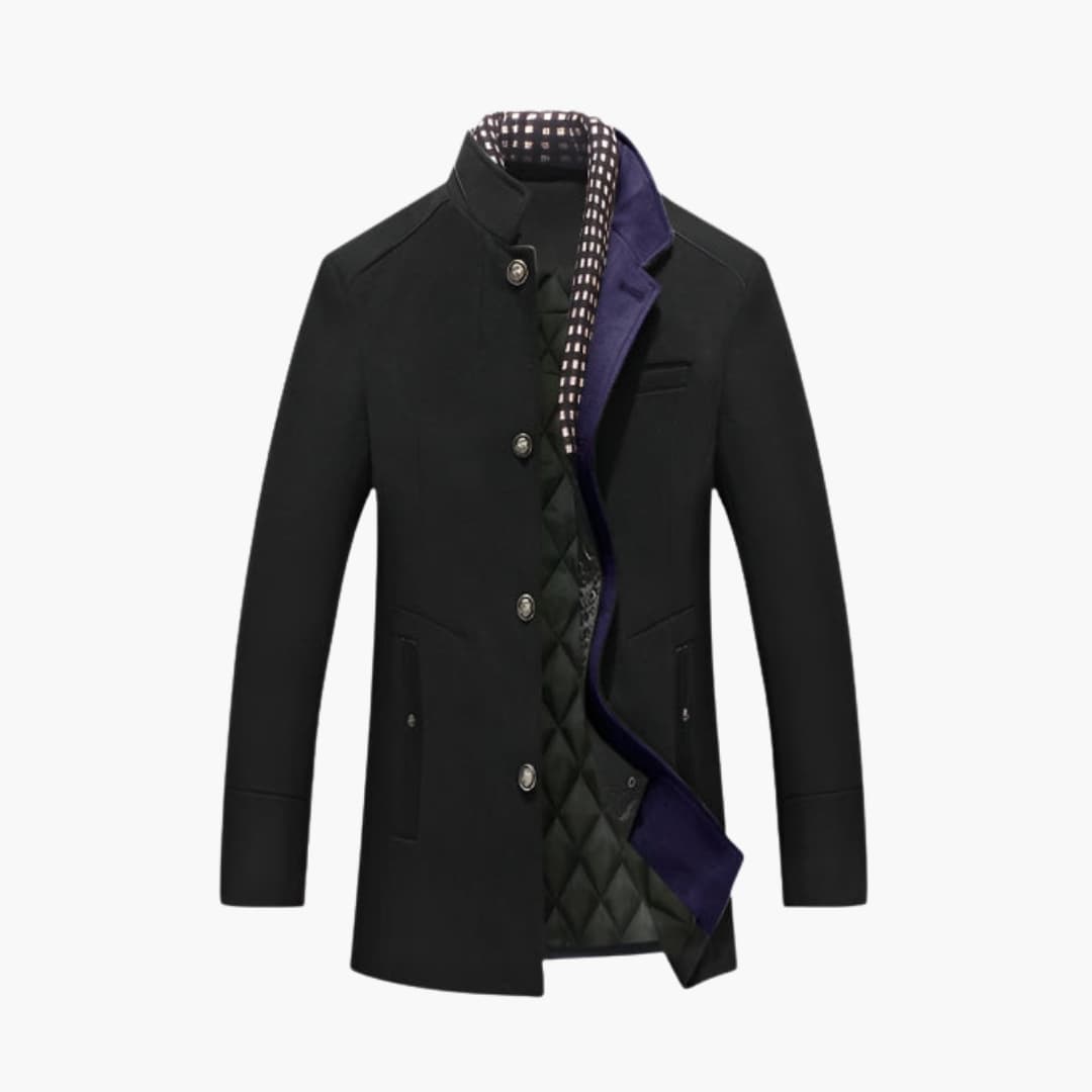 Warm Men's Parka with Fitted Collar