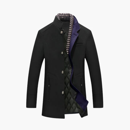 Warm Men's Parka with Fitted Collar