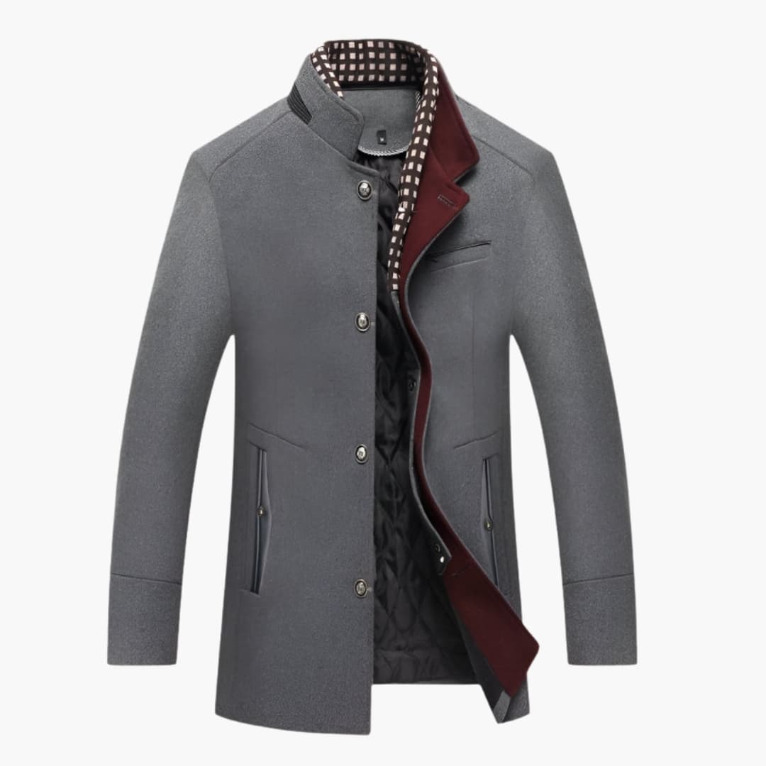 Warm Men's Parka with Fitted Collar