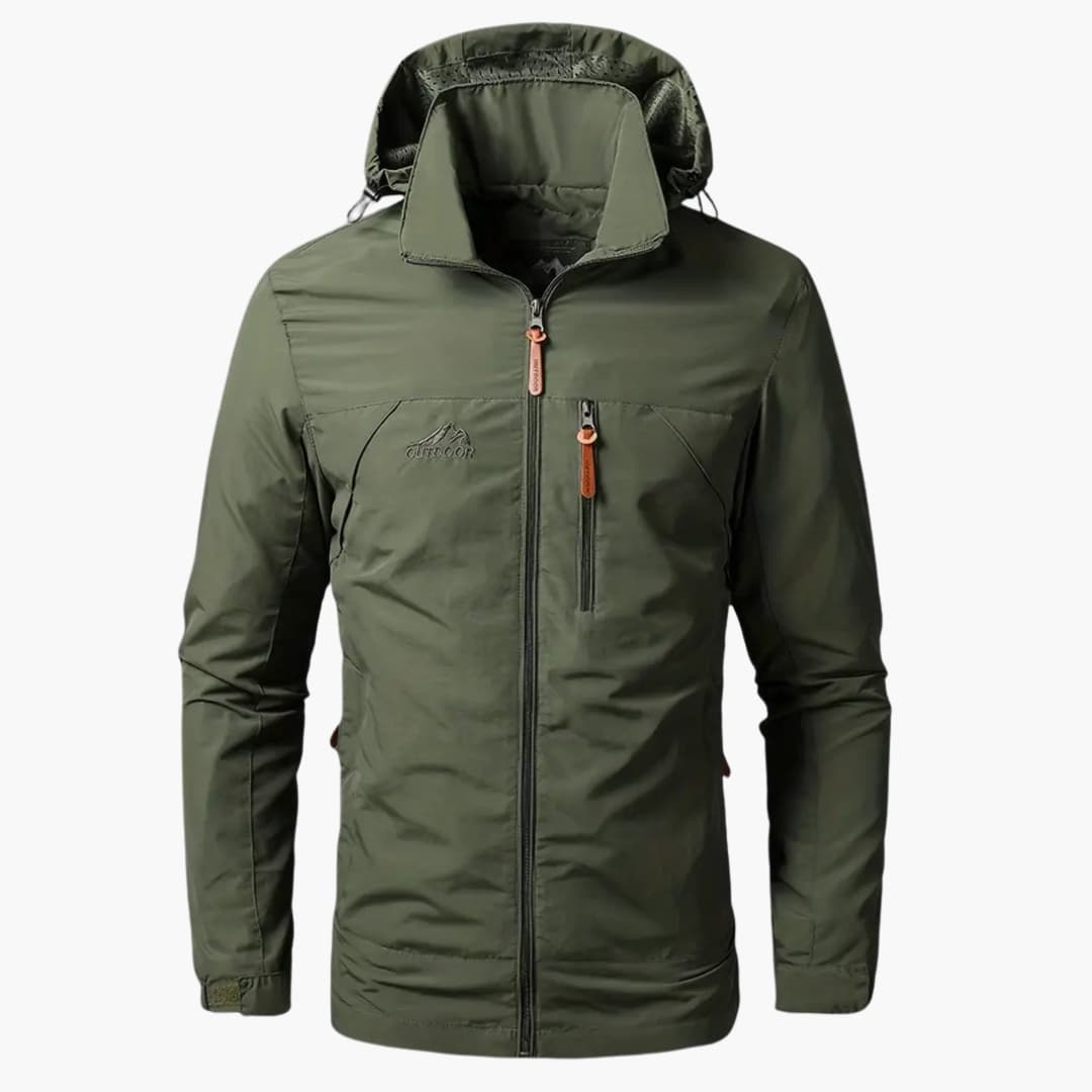 Waterproof Men's Hooded Zip Jacket - Olytrend