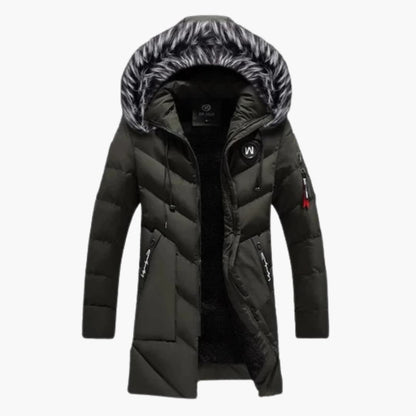 Waterproof Quilted Hooded Men's Jacket
