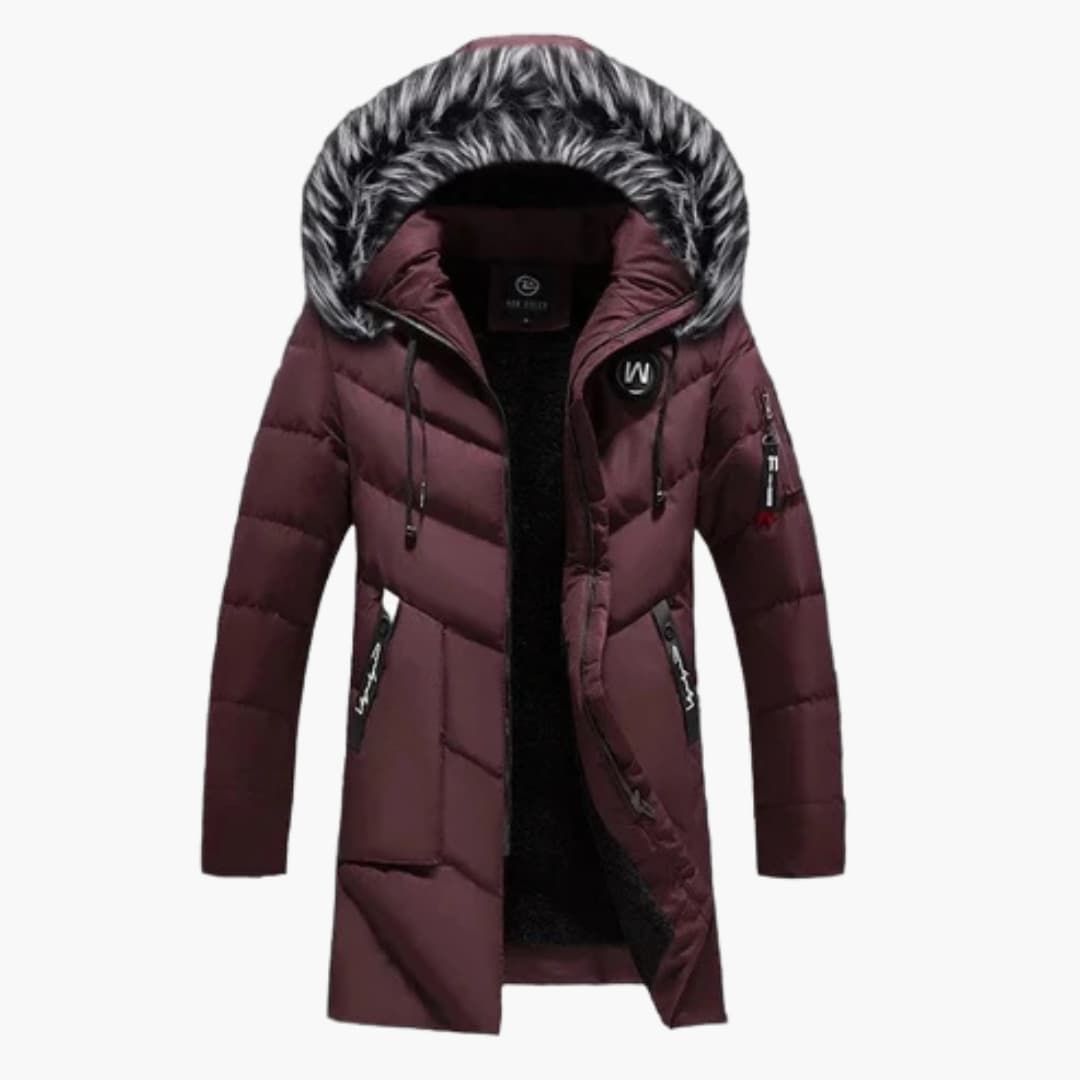 Waterproof Quilted Hooded Men's Jacket