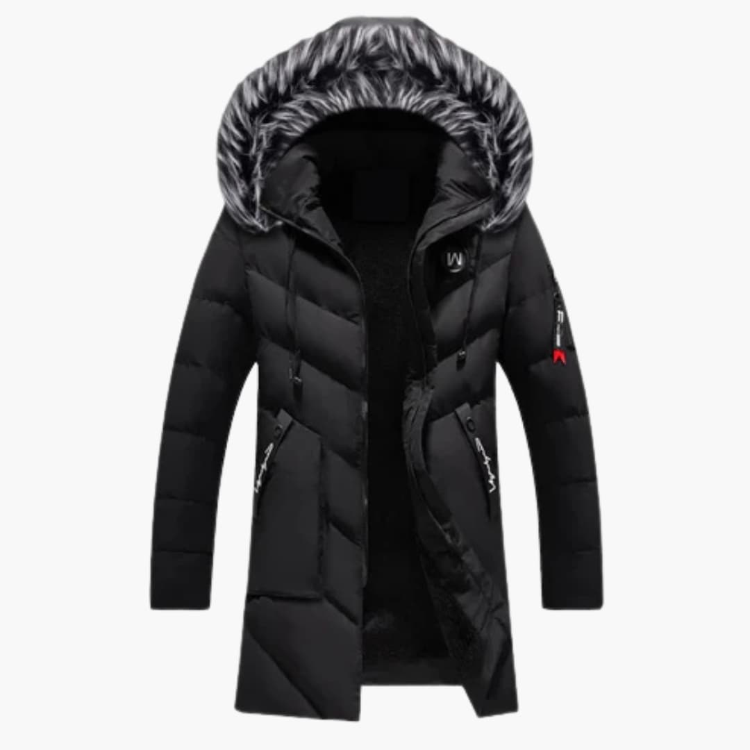 Waterproof Quilted Hooded Men's Jacket
