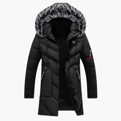 Waterproof Hooded Parka Coat with Zip Fastening