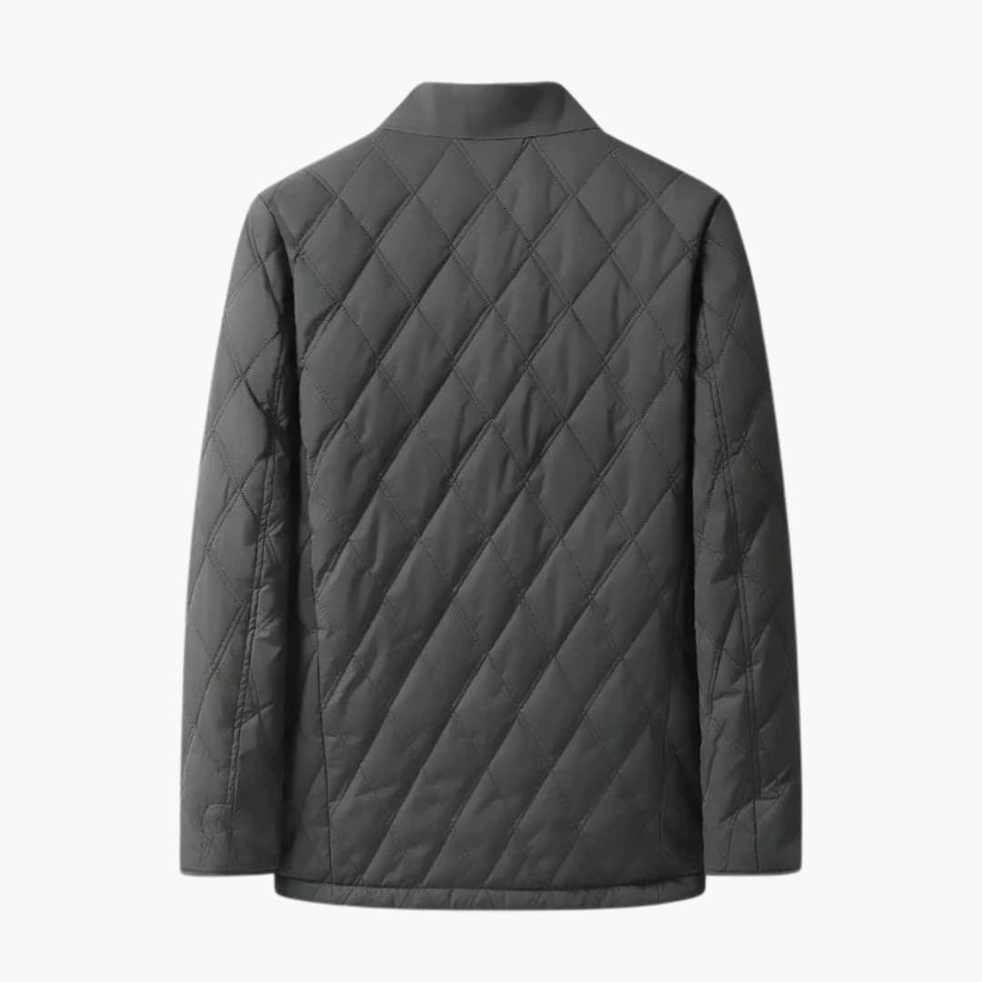 Warm Padded Men's Coat with Stand Collar